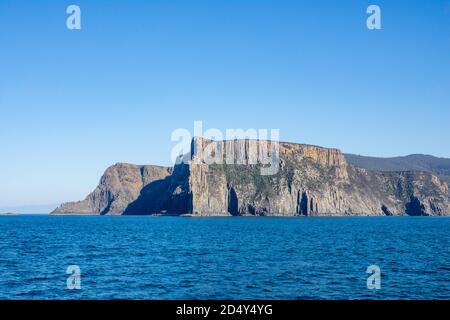 The Dolerite cliffs of Cape Raoul, Tasmania, Australia Stock Photo