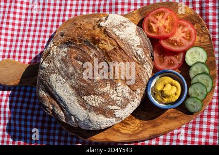 Fresh baked sourdough bread Stock Photo
