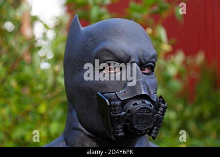 Umea, Norrland Sweden - September 5, 2020: cosplayer with breathing mask Stock Photo