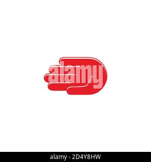 abstract letter d geometric swoosh fast design symbol logo vector Stock Vector