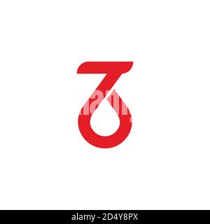 number 76 simple geometric logo vector Stock Vector
