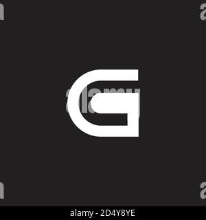 letter g simple geometric flat design logo vector Stock Vector