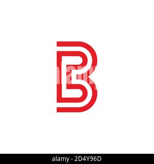 letter cb abstract linear geometric logo vector Stock Vector