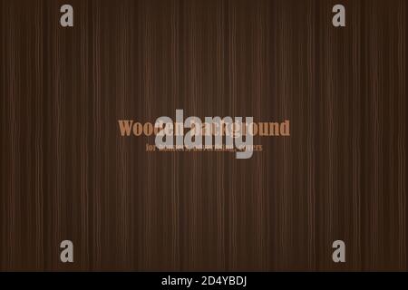 Background brown. Wood texture, vector Eps10 illustration. Natural Background Stock Vector