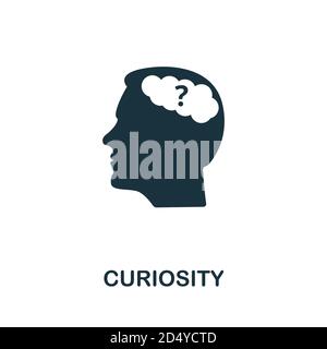 Curiosity icon. Simple element from life skills collection. Filled Curiosity icon for templates, infographics and more Stock Vector