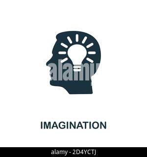 Imagination icon. Simple element from life skills collection. Filled Imagination icon for templates, infographics and more Stock Vector