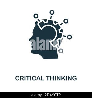 Critical Thinking icon. Simple element from life skills collection. Filled Critical Thinking icon for templates, infographics and more Stock Vector