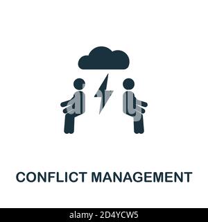 Conflict Management icon. Simple element from life skills collection. Filled Conflict Management icon for templates, infographics and more Stock Vector