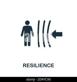 Resilience icon. Simple element from life skills collection. Filled Resilience icon for templates, infographics and more Stock Vector