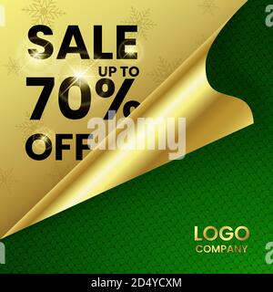 Square web banner. Sale up to 70 percent. Stock Vector