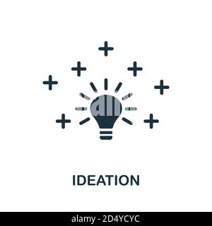 Ideation icon. Simple element from life skills collection. Filled Ideation icon for templates, infographics and more Stock Vector