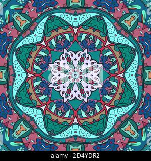 Seamless tracery tile mehndi design Stock Vector