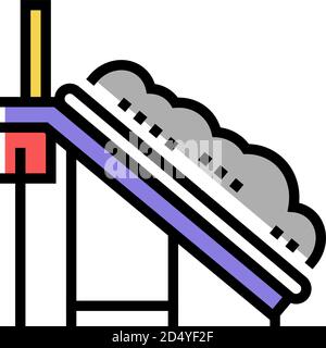 waste sorting conveyor belt color icon vector illustration Stock Vector ...