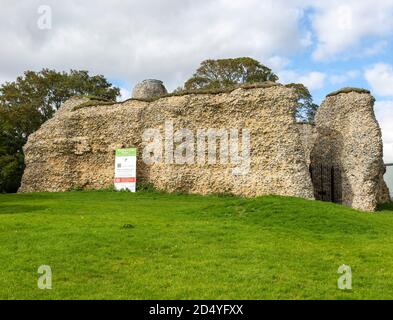 Walls of historic Walden Castle ruins, Saffron Walden, Essex, England, UK Stock Photo
