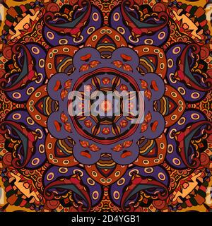 Seamless tracery tile mehndi design Stock Vector