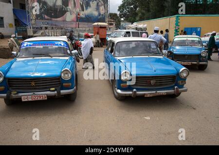 Peugeot 404 Vintage French Cars Used As Taxis In Harar Ethiopia Stock Photo Alamy