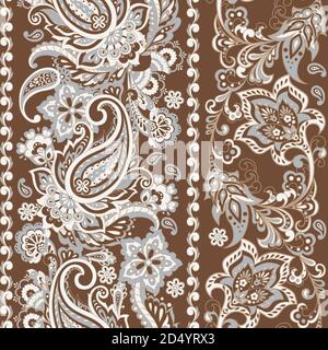 Ornate seamless  damask background. Vector vintage wallpaper Stock Vector