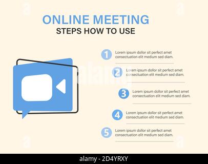 The concept of connecting to an online meeting Stock Vector