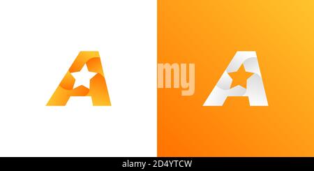 A star logo design . letter A with star concept logo design . vector illustration eps10 Stock Vector