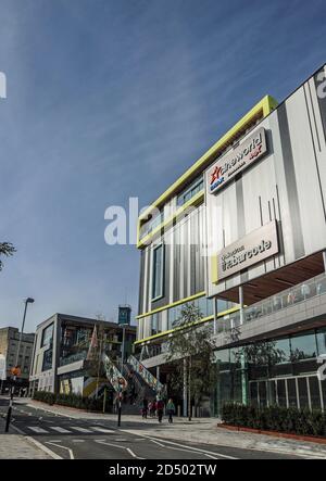 The Cineworld multiplex including IMAX and 4D at the Barcode complex in Plymouth, has closed along with other screens throughout England. Cineworld ci Stock Photo