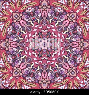 Seamless tracery tile mehndi design Stock Vector
