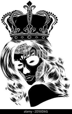 King and queen death portrait a skull Royalty Free Vector