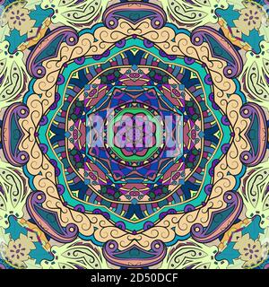Seamless tracery tile mehndi design Stock Vector