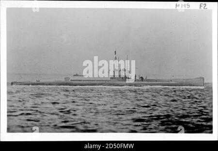 Britisches U Boot, Royal Navy, HMS F 2 | usage worldwide Stock Photo