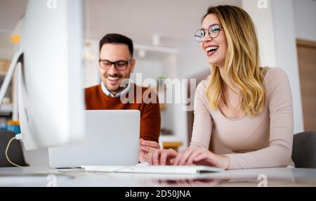 Portrait of architects having discussion in office Stock Photo