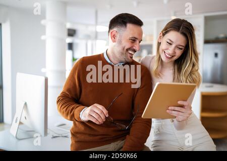 Portrait of architects having discussion in office Stock Photo