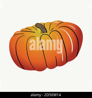 vector isolated pumpkin for an autumn design Stock Vector