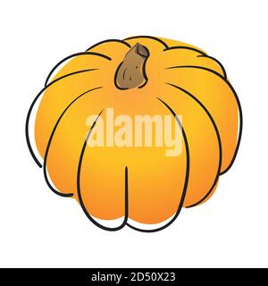 vector isolated pumpkin for an autumn design Stock Vector