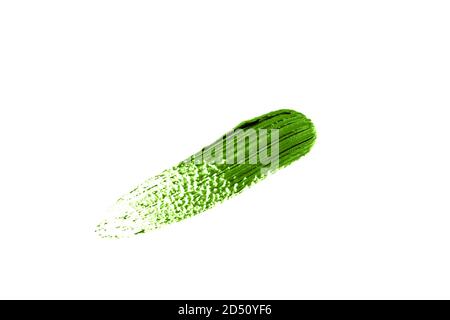 Green concealer swatch isolated on white background. Stock Photo
