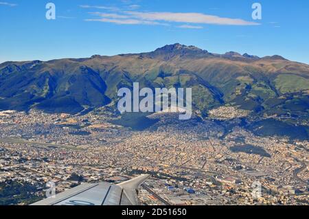 aerial view on Quito city, Ecuador Stock Photo