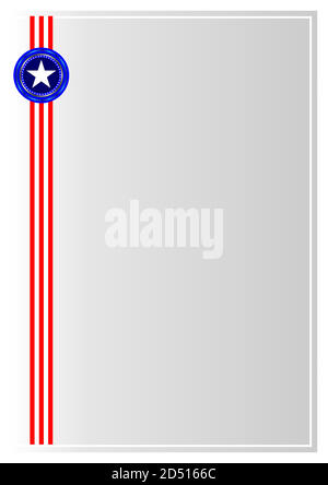 USA symbols border ribbon with a star with empty space for your text. Stock Vector