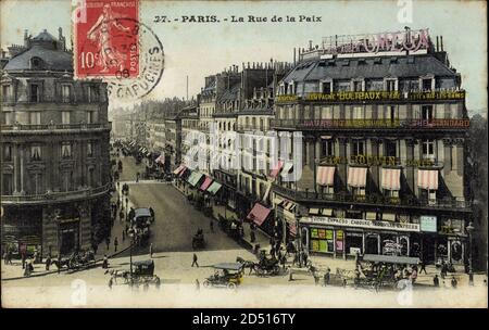 Paris, La Rue de la Paix, Friedensstraße, Geschäfte | usage worldwide Stock Photo