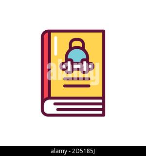 Sport book color line icon. Vector illustration Stock Vector
