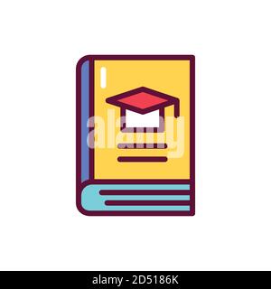 Learning book color line icon. Vector illustration Stock Vector