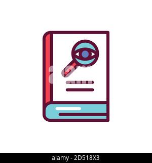 Detective book color line icon. Vector illustration Stock Vector