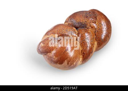 A loaf of white bread, isolated on a white background. Stock Photo