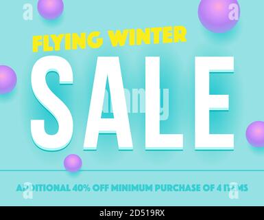 Travel sale banner design. Winter sale message discount. Ticket offer promotion template website banner.  Stock Vector
