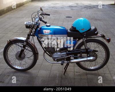 Old italian motorcycle: Moto Morini Corsarino ZZ 50 cc (1969-1971) Stock Photo