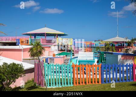 Bahamas, Abaco Islands, Great Guana Cay, Nippers Bar Stock Photo