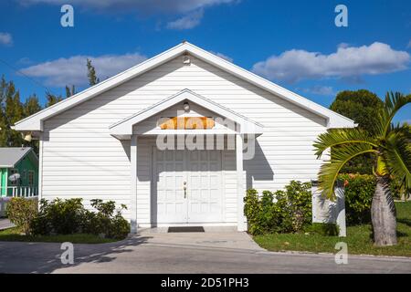 Bahamas, Abaco Islands, Great Guana Cay, Seaside Gospel Chapel Stock Photo