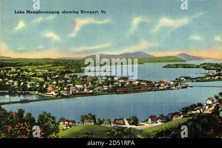 Newport Vermont, Lake Memphremagog, See | usage worldwide Stock Photo