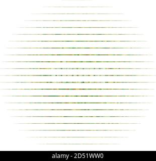 Abstract geometric circle element structure made of small line parts. Colorful circle of line grid, mesh, grating and lattice. Green circle vector ill Stock Vector