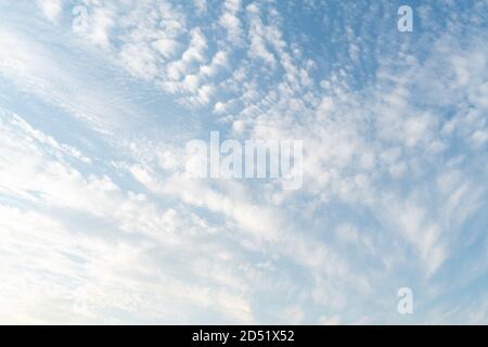 white soft cloud texture on blue sky backdrop Stock Photo