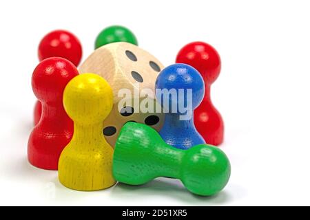 Play figures for various board games Stock Photo