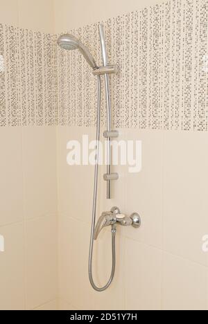 Shower hanging on the wall Stock Photo