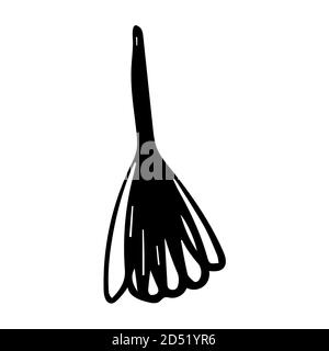 Isolated black whisk in simple style Stock Vector